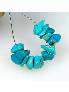 6.64 Ct Natural Blue TurquoiseUnshape Beads
